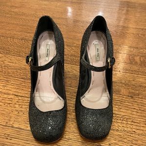 MIU MIU sparkle heels